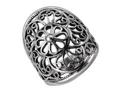 Серебряное кольцо «Скань»